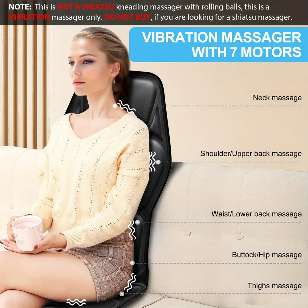 HOMEMASSA Premium Massage Chair Pad With Heat 9 Modes