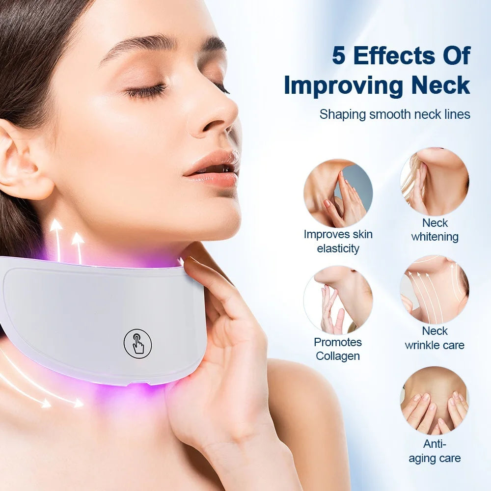 Foreverlily LED Neck Mask 7 Color Photon Anti Wrinkle Care