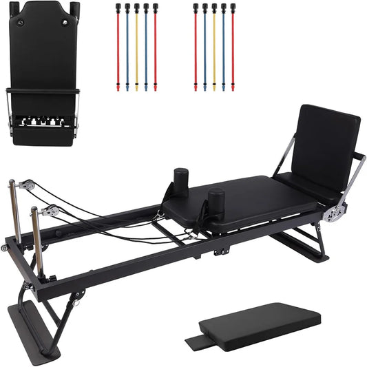 Pilates Reformer Foldable Machine For Home Gym PerformanceEnhancing Adjustable Resistance