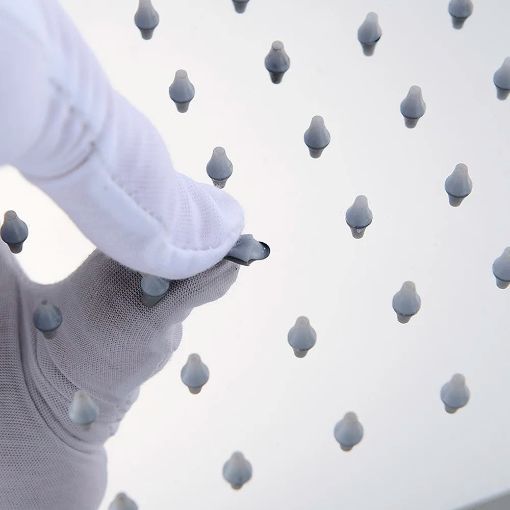 SAFLIHCAR Ultrathin Chrome Rainfall Shower Head Wall Mounted