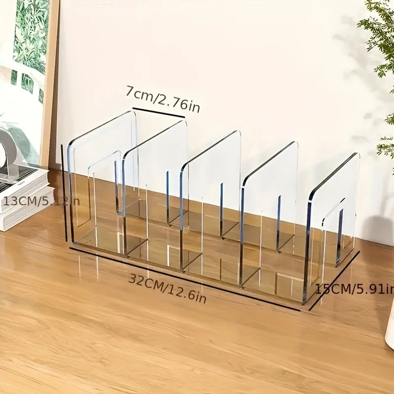 Versatile 4 Section Transparent Acrylic Storage Rack