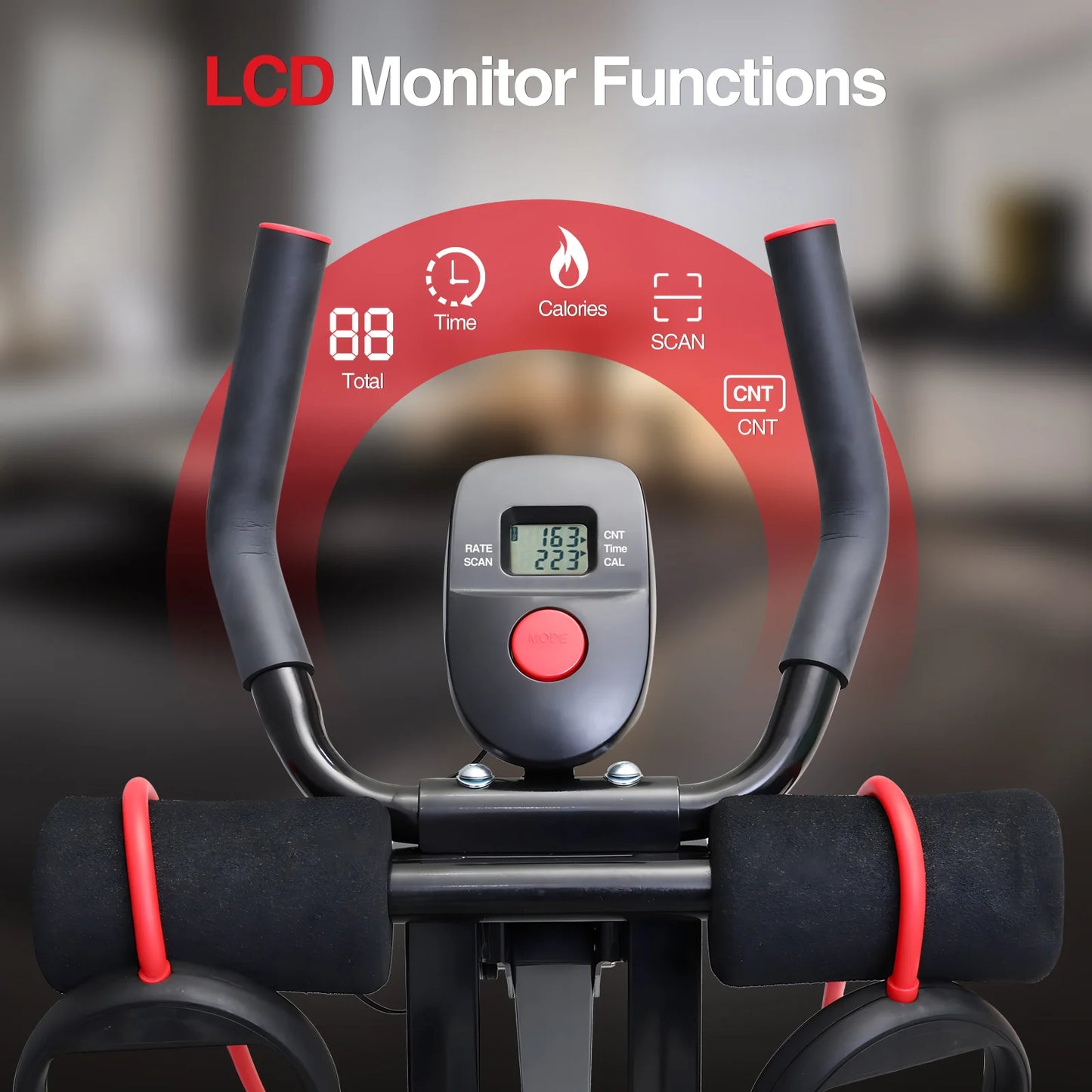 Foldable Ab Machine With Resistance Bands For Home Core Workout