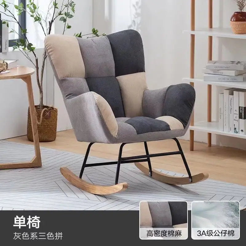 TINGFANG Balcony Rocking Chair Modern Lounge For Living Room