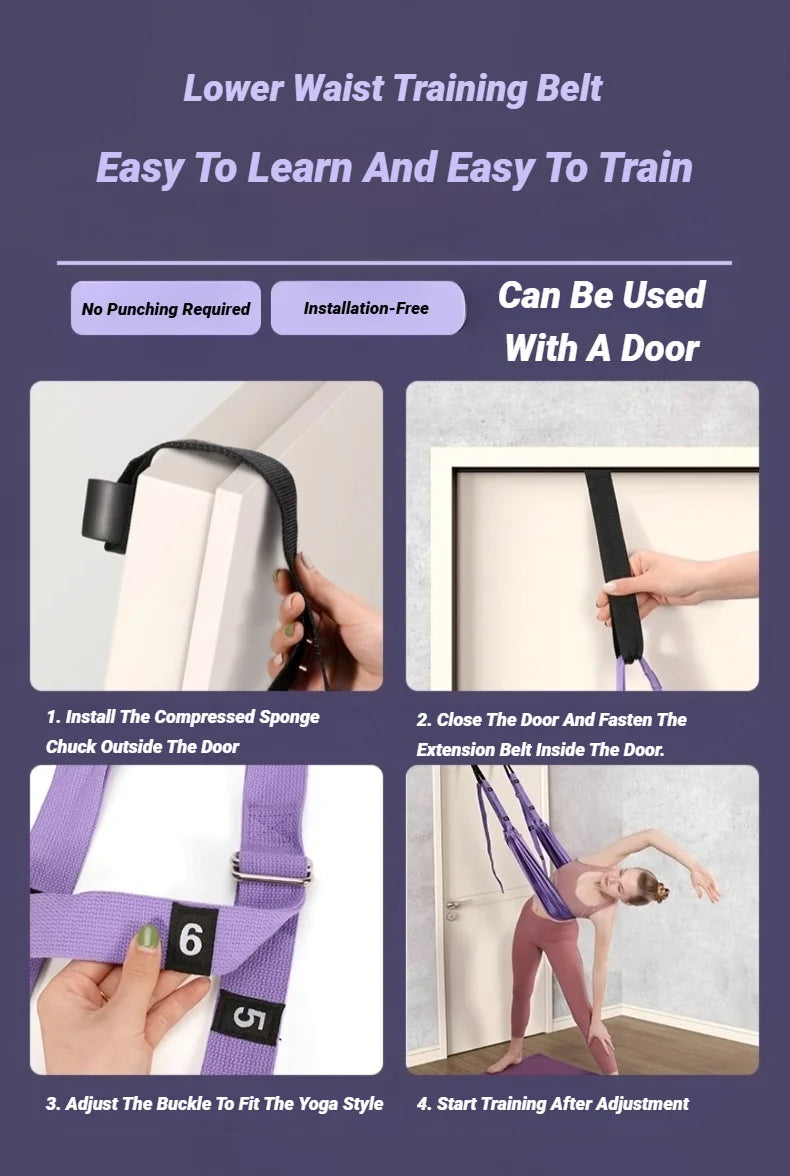 Adjustable Aerial Yoga Strap for Stretching and Splits