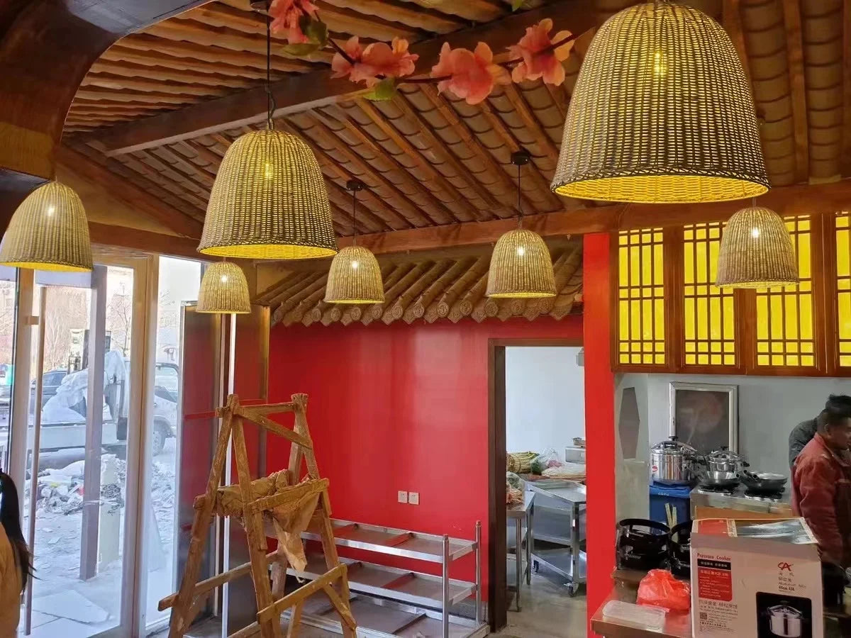 DRMIYA Bamboo Pendant Lamp Wabi Sabi Style Zen Home Lighting