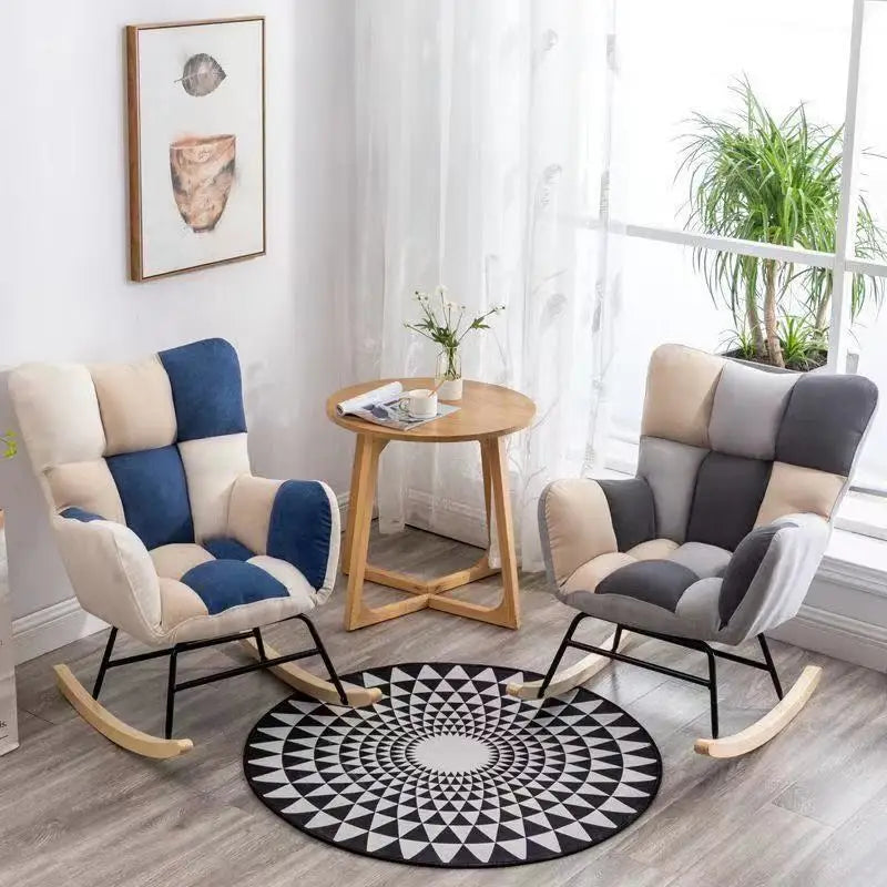 TINGFANG Balcony Rocking Chair Modern Lounge For Living Room