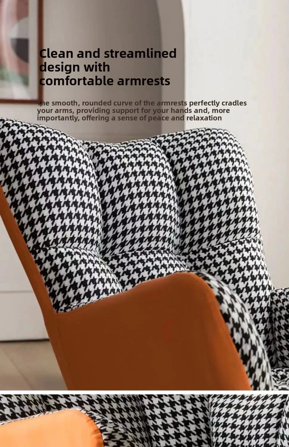 TINGFANG Balcony Rocking Chair Modern Lounge For Living Room
