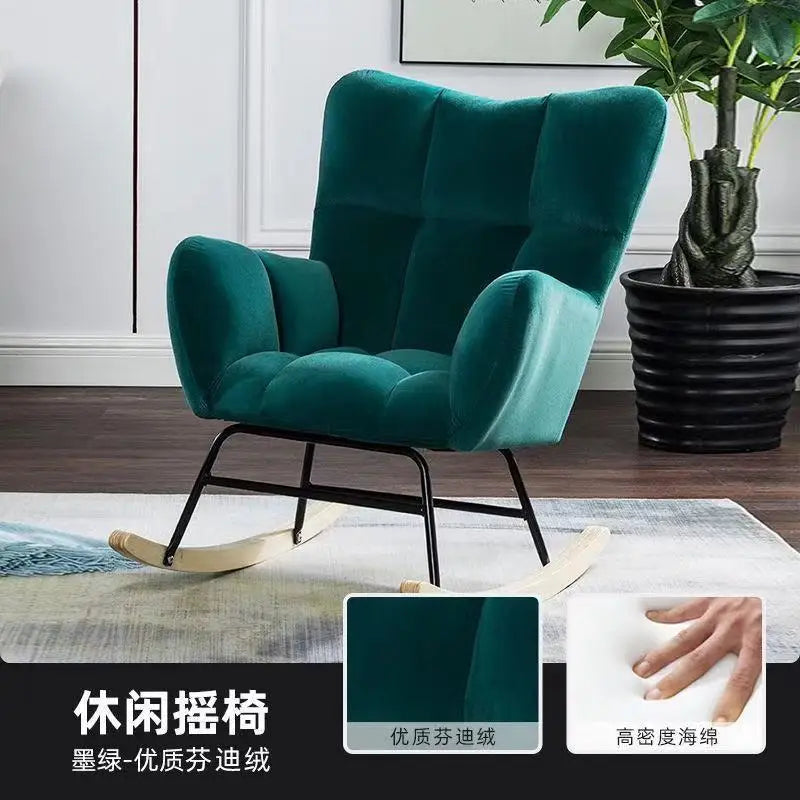 TINGFANG Balcony Rocking Chair Modern Lounge For Living Room