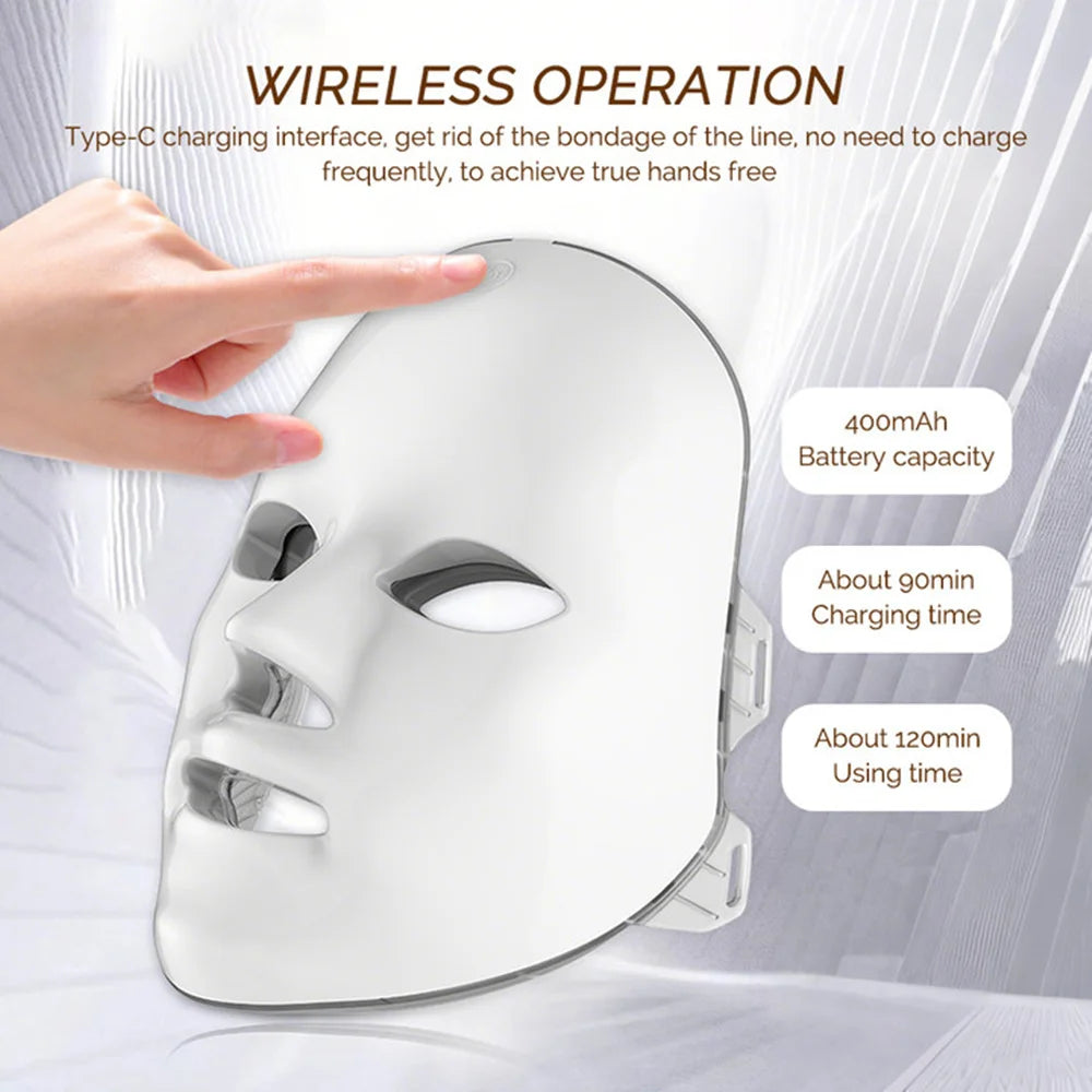 Foreverlily 7Colors Photon Facial LED Mask for Intensive AntiWrinkle Rejuvenation