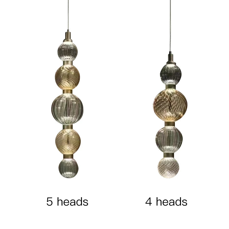 Glass LED Pendant Lamp For Dining Room And Kitchen