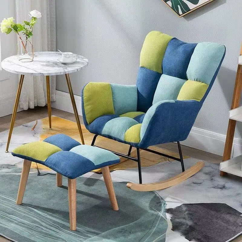 TINGFANG Balcony Rocking Chair Modern Lounge For Living Room