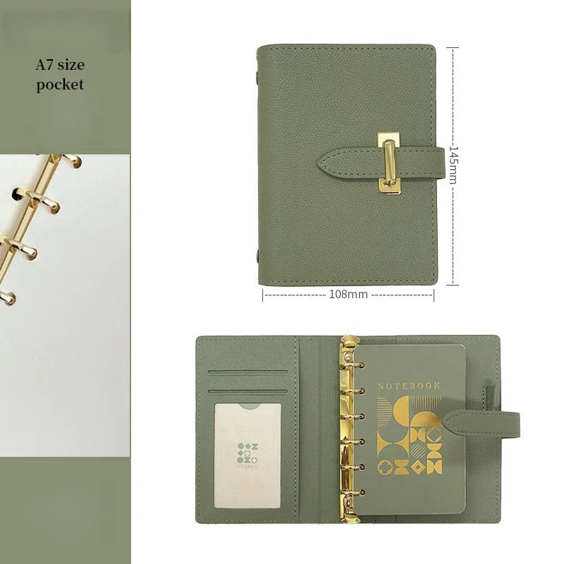 High-Concerned PU Leather Retro Business Diary Notebook Binder