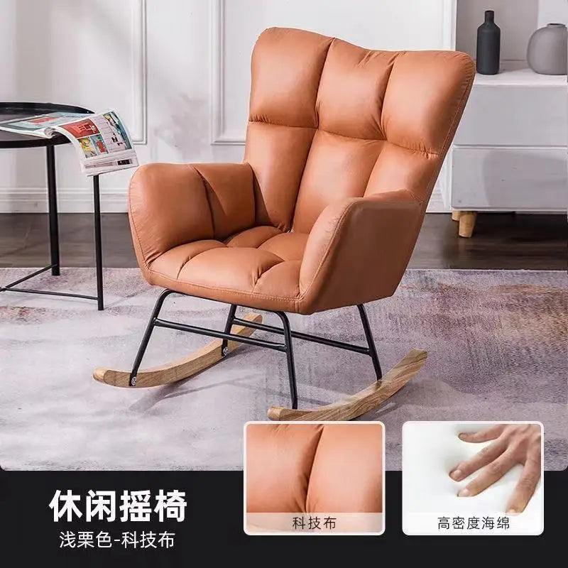 TINGFANG Balcony Rocking Chair Modern Lounge For Living Room