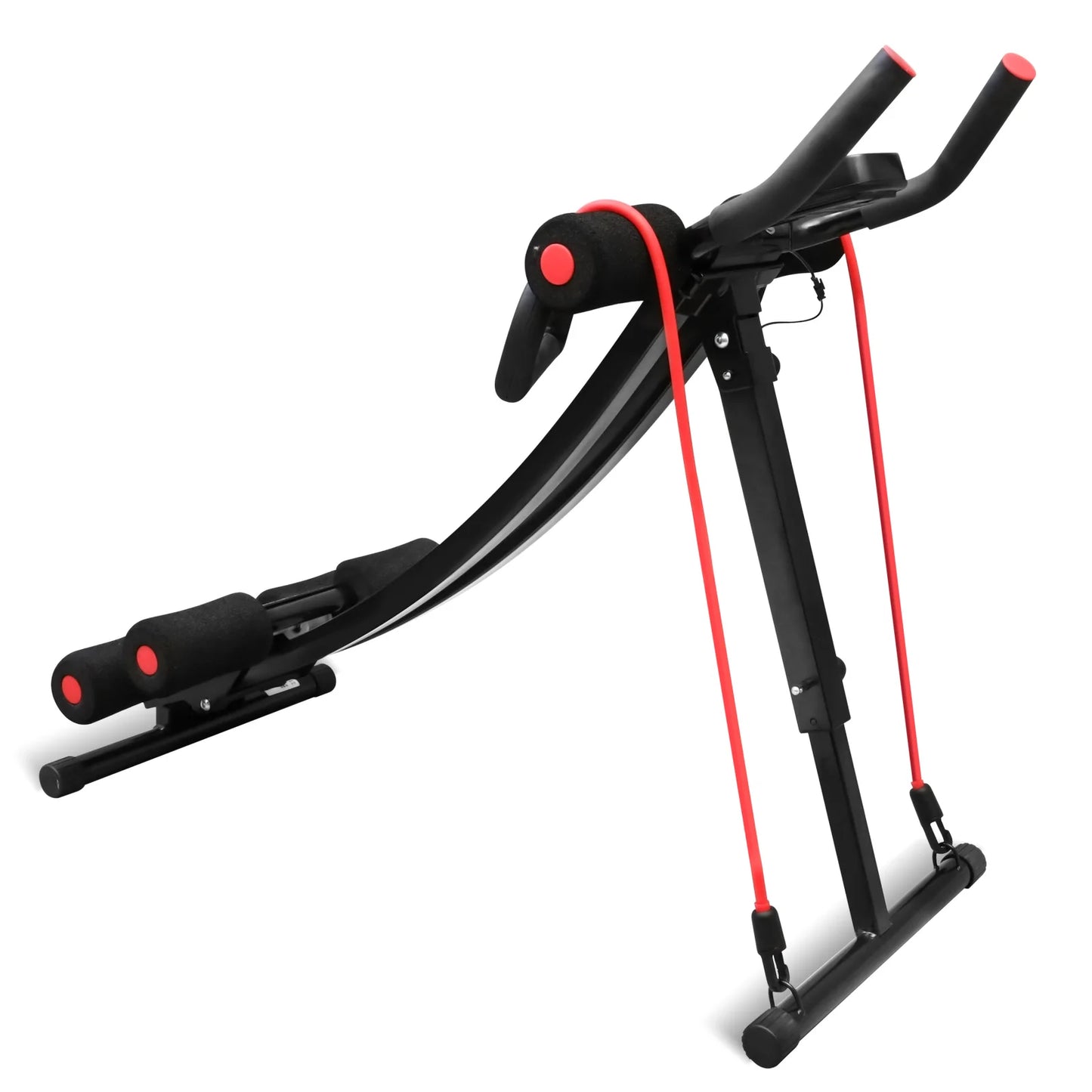 Foldable Ab Machine With Resistance Bands For Home Core Workout