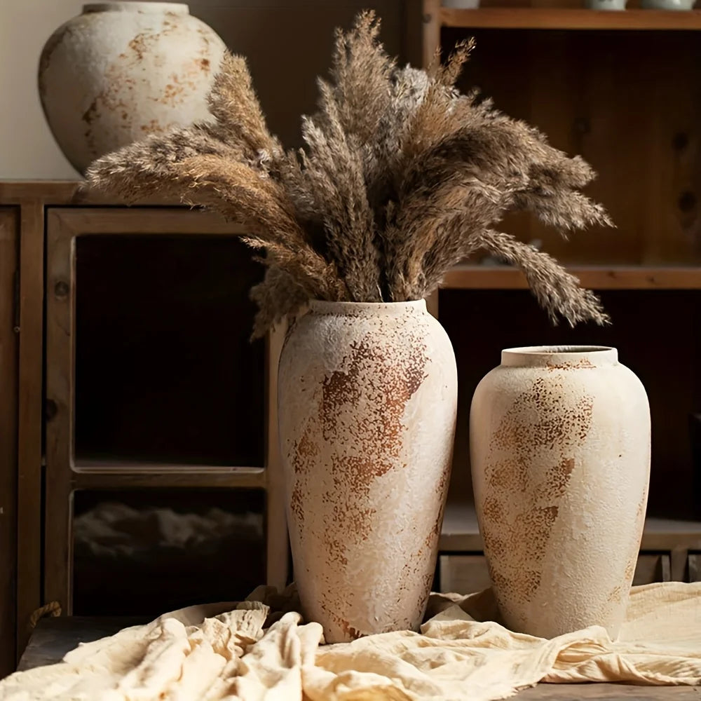 Elegant Retro Speckled Ceramic Flower Pot for Home Decor