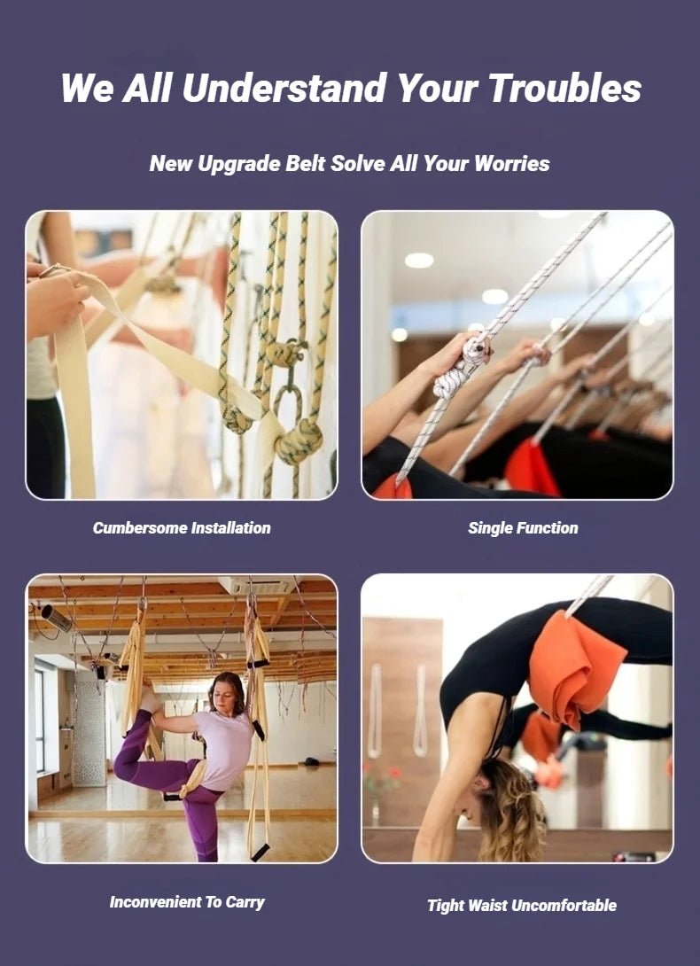 Adjustable Aerial Yoga Strap for Stretching and Splits