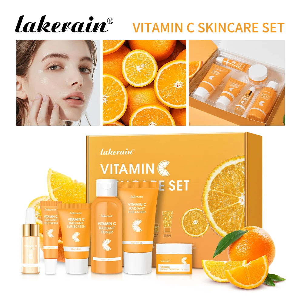 Lakerain Vitamin C Skin Care Set For RadianceOptimization IntensiveNourishment