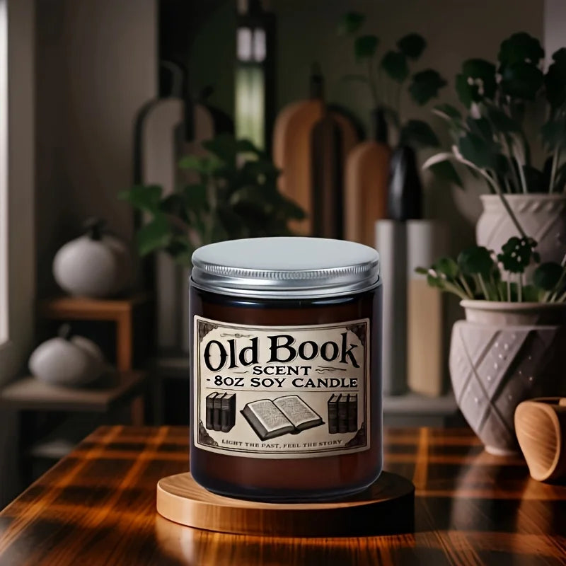 Old Book Flavored Soy Candles Aromatherapy Handcrafted Home Fragrance Companions