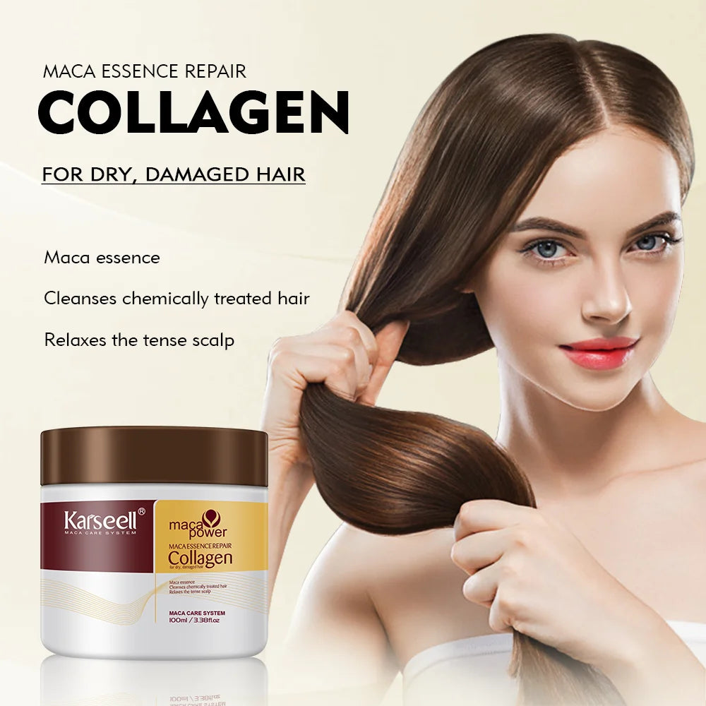 Karseell Collagen Hair Mask Deep Repair With Argan Oil For All Hair Types And Damage Prevention