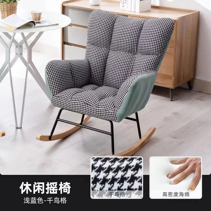TINGFANG Balcony Rocking Chair Modern Lounge For Living Room