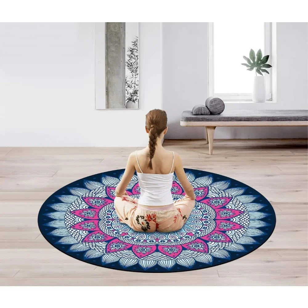 Non Slip Suede Rubber Exercise Mat For Yoga Pilates Home