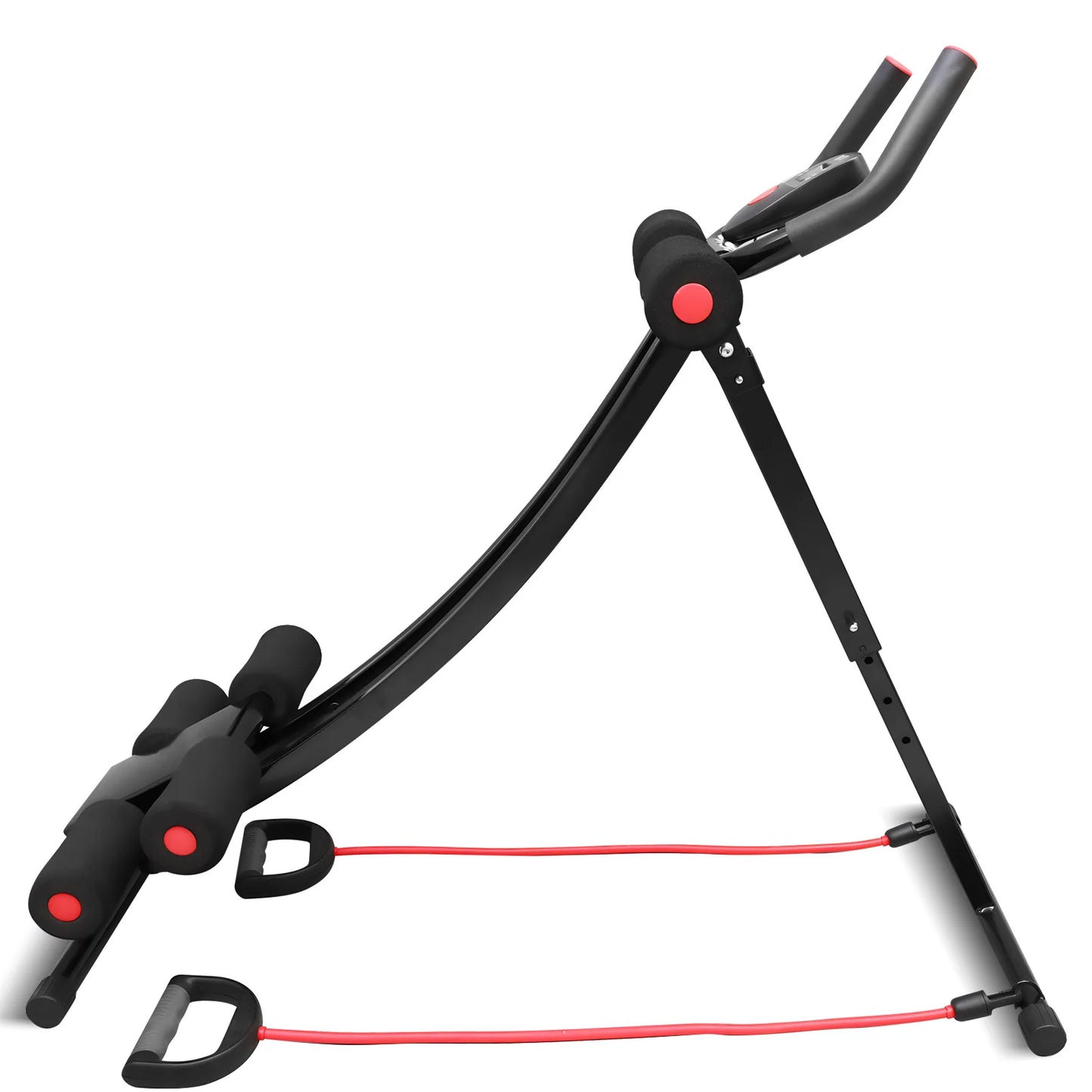 Foldable Ab Machine With Resistance Bands For Home Core Workout