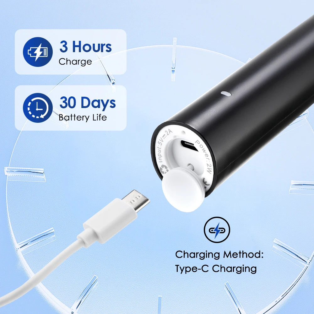 Ms.Dear Electric Toothbrush Cordless USB Rechargeable Waterproof Deep-Cleansing Technology