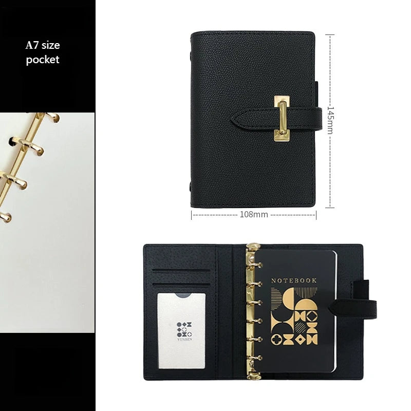 High-Concerned PU Leather Retro Business Diary Notebook Binder