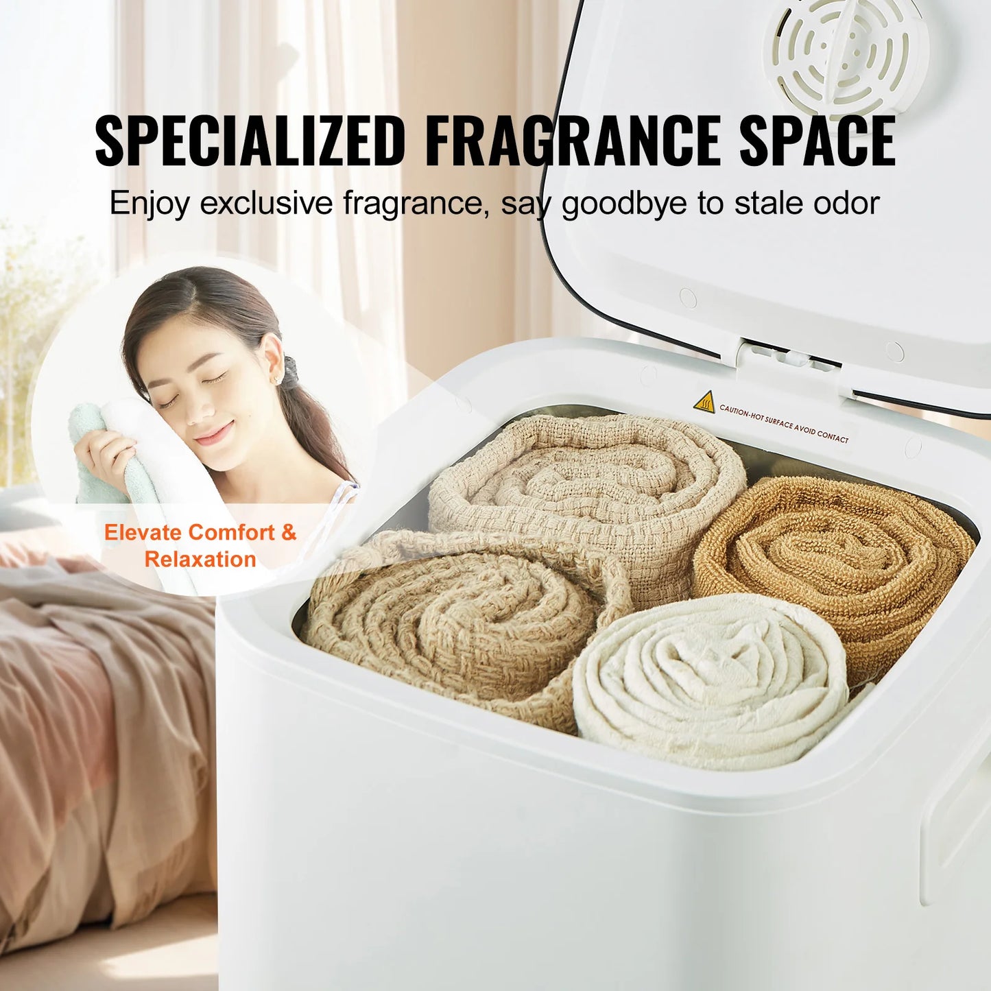 SucceBuy Towel Warmer Bucket With Auto Shut Off LED Screen