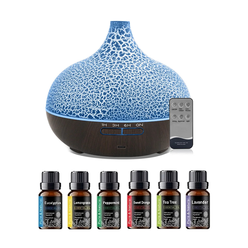 Miflame Ultrasonic Humidifier Aromatherapy Essential Oil Diffuser LED Lights