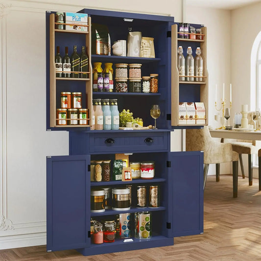 ZHUXIANG Premium IndustrialStrength Pantry Storage Cabinet With Drawer And Shelves