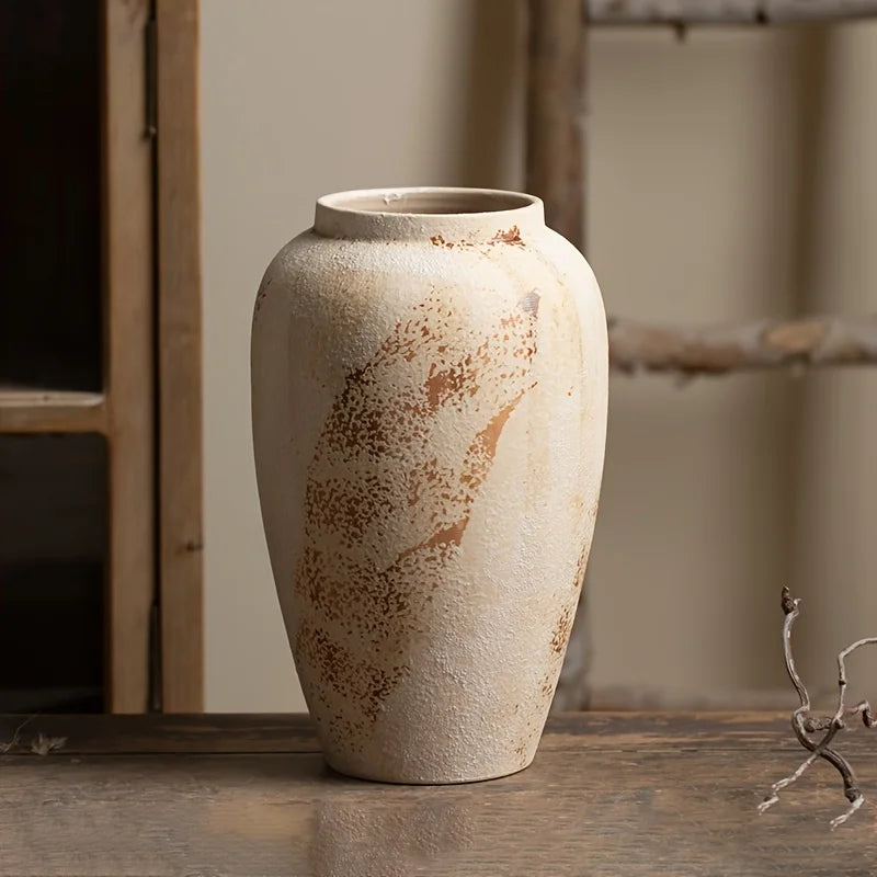 Elegant Retro Speckled Ceramic Flower Pot for Home Decor
