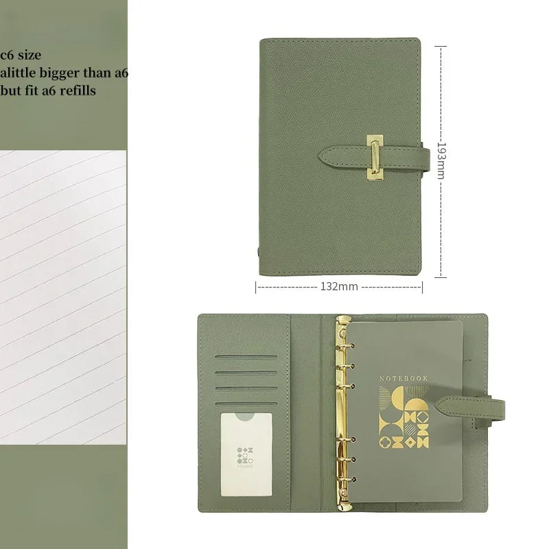 High-Concerned PU Leather Retro Business Diary Notebook Binder