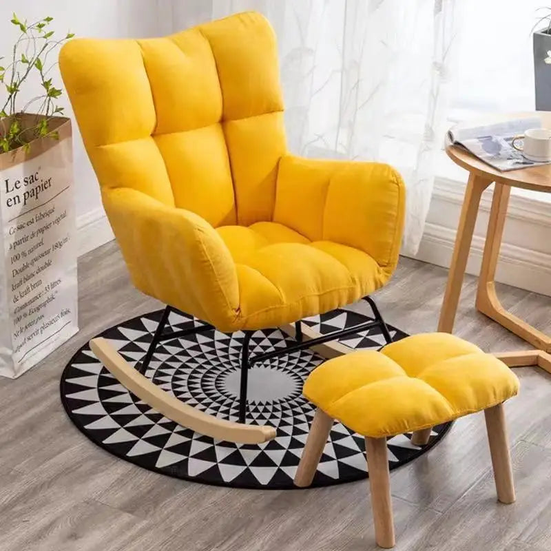 TINGFANG Balcony Rocking Chair Modern Lounge For Living Room