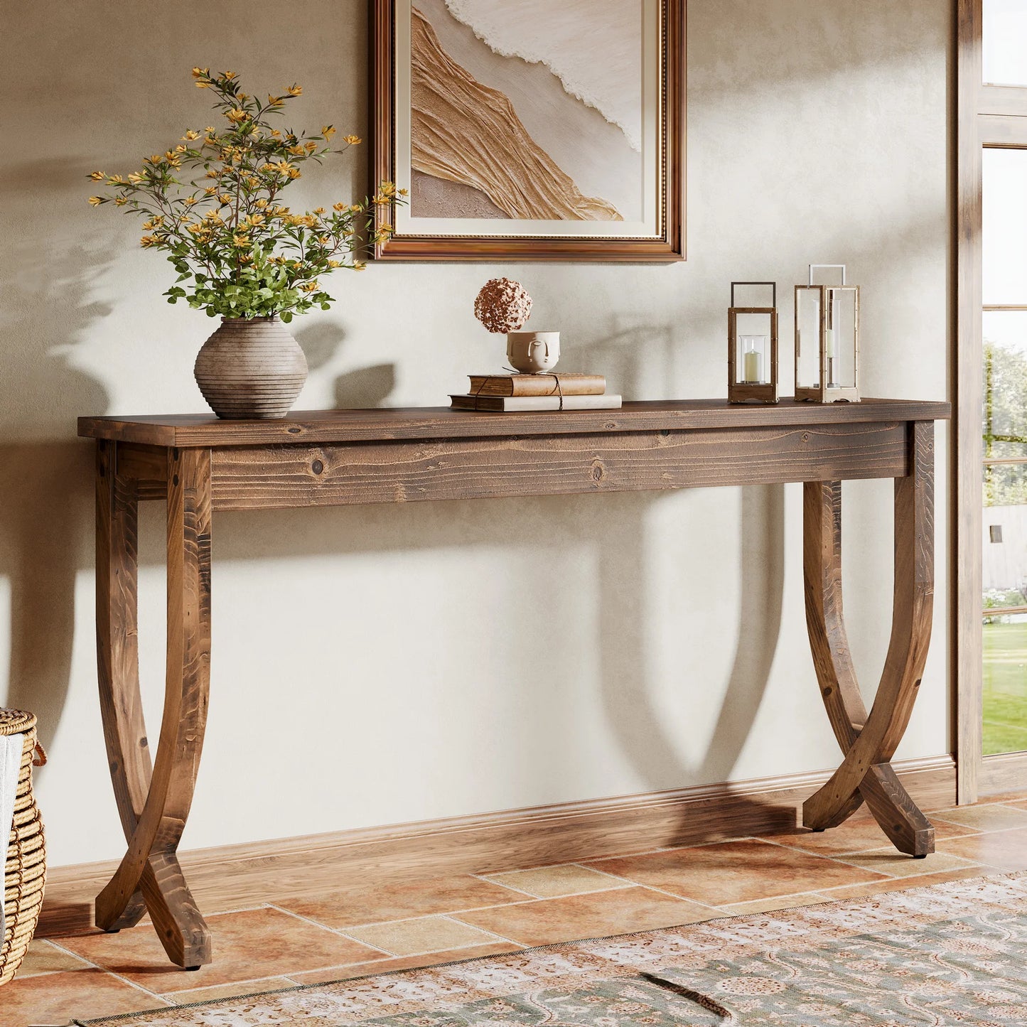 Tribesigns Solid Wood Console Table For Entryway And Living Room