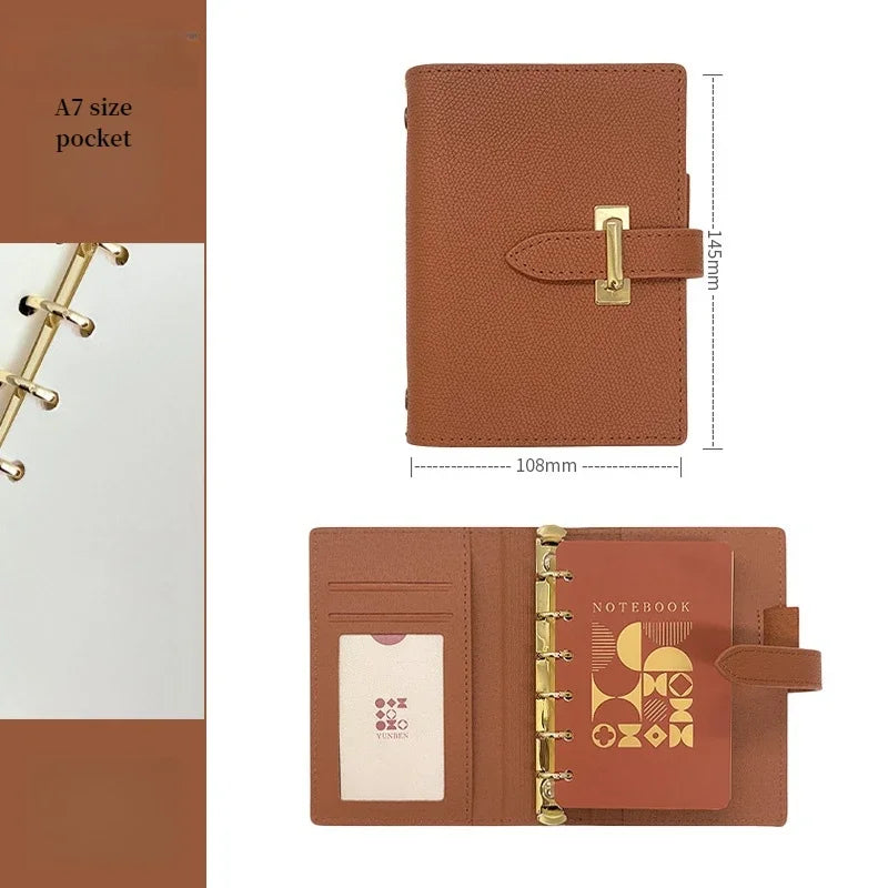 High-Concerned PU Leather Retro Business Diary Notebook Binder