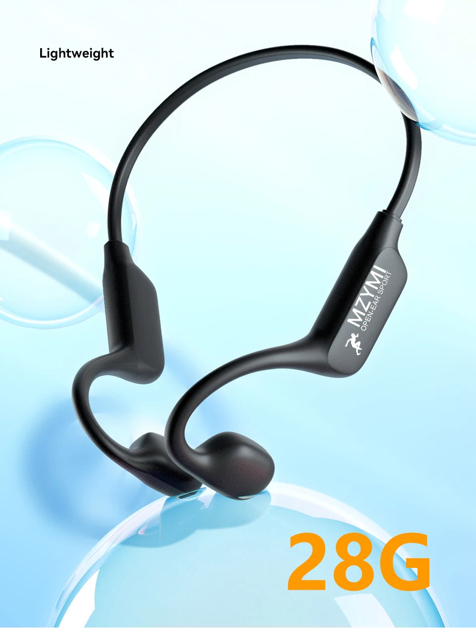 Neckband Bluetooth 5.4 Earphones A28 TWS Waterproof ENC Noise Reduction