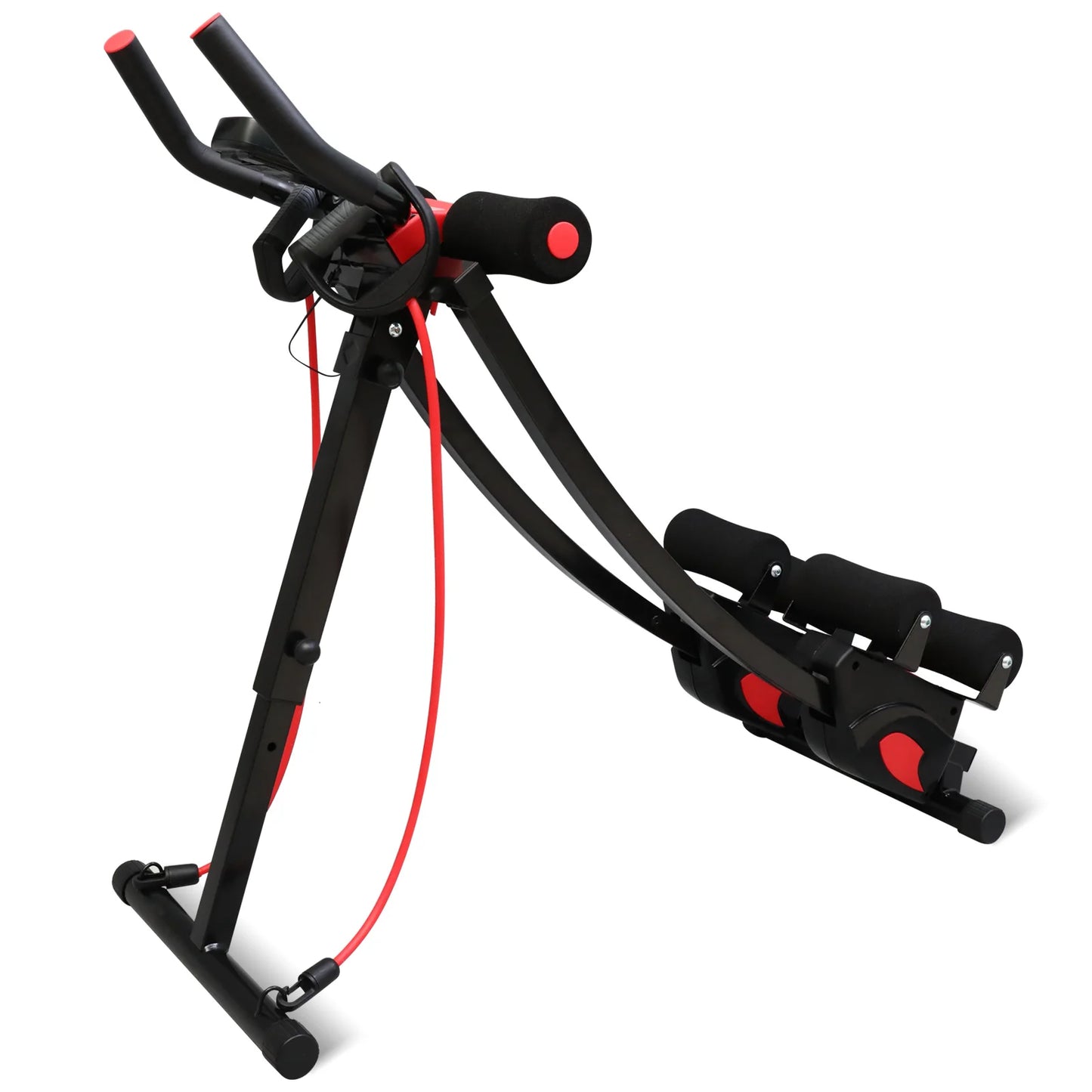 Foldable Ab Machine With Resistance Bands For Home Core Workout