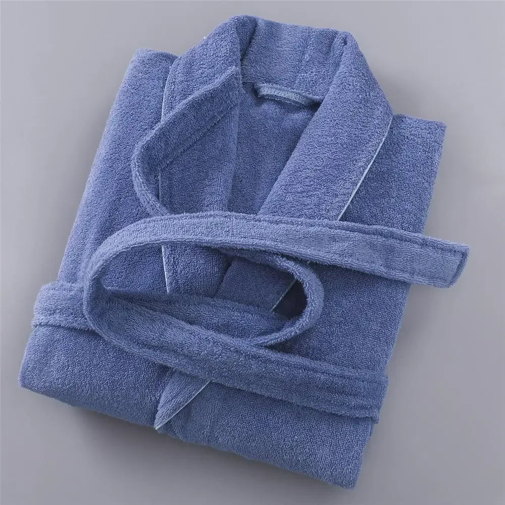 NONECN Women Terry Cotton Bathrobe For Hotel Spa