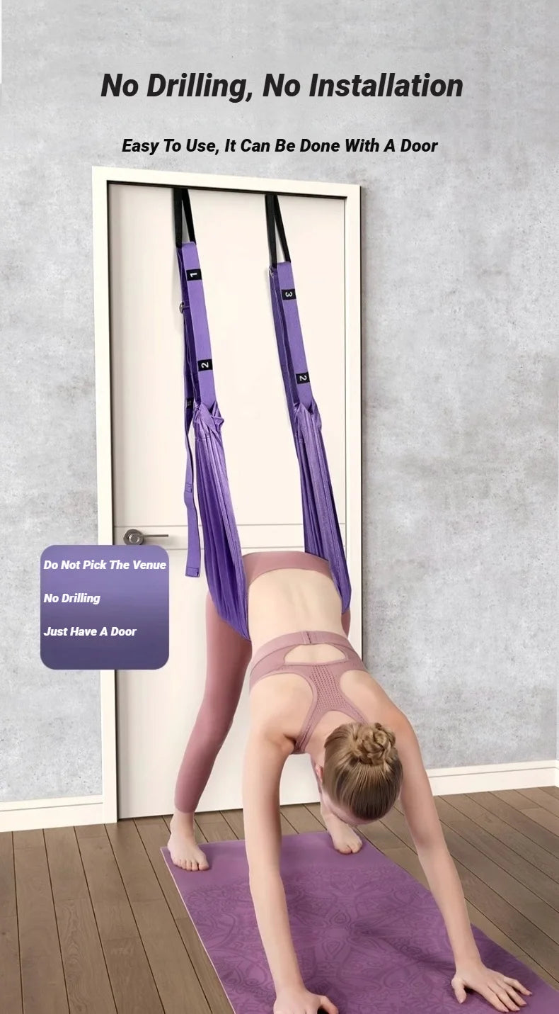 Adjustable Aerial Yoga Strap for Stretching and Splits