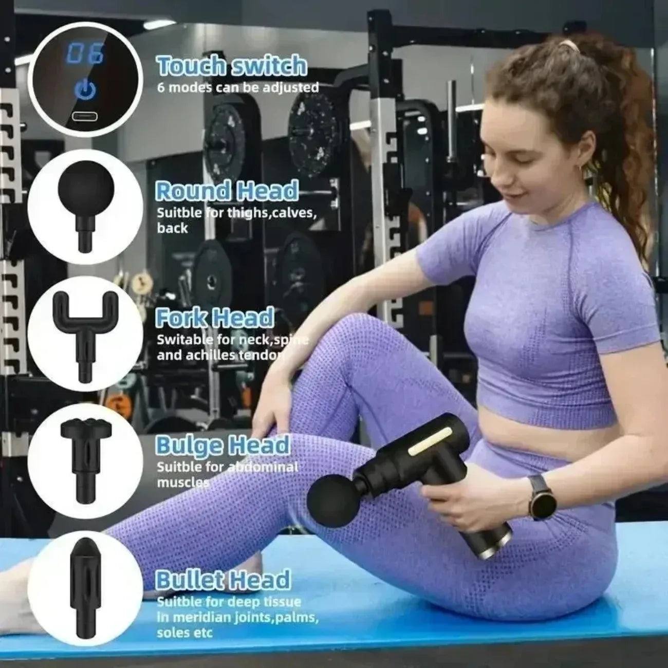 DIAMR Mini USB Massage Gun Portable Fascia Relaxer For Neck Shoulders And Back Quiet Muscle Relief Home Travel