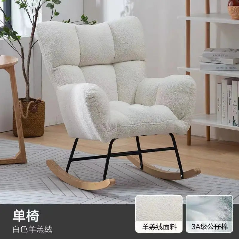 TINGFANG Balcony Rocking Chair Modern Lounge For Living Room