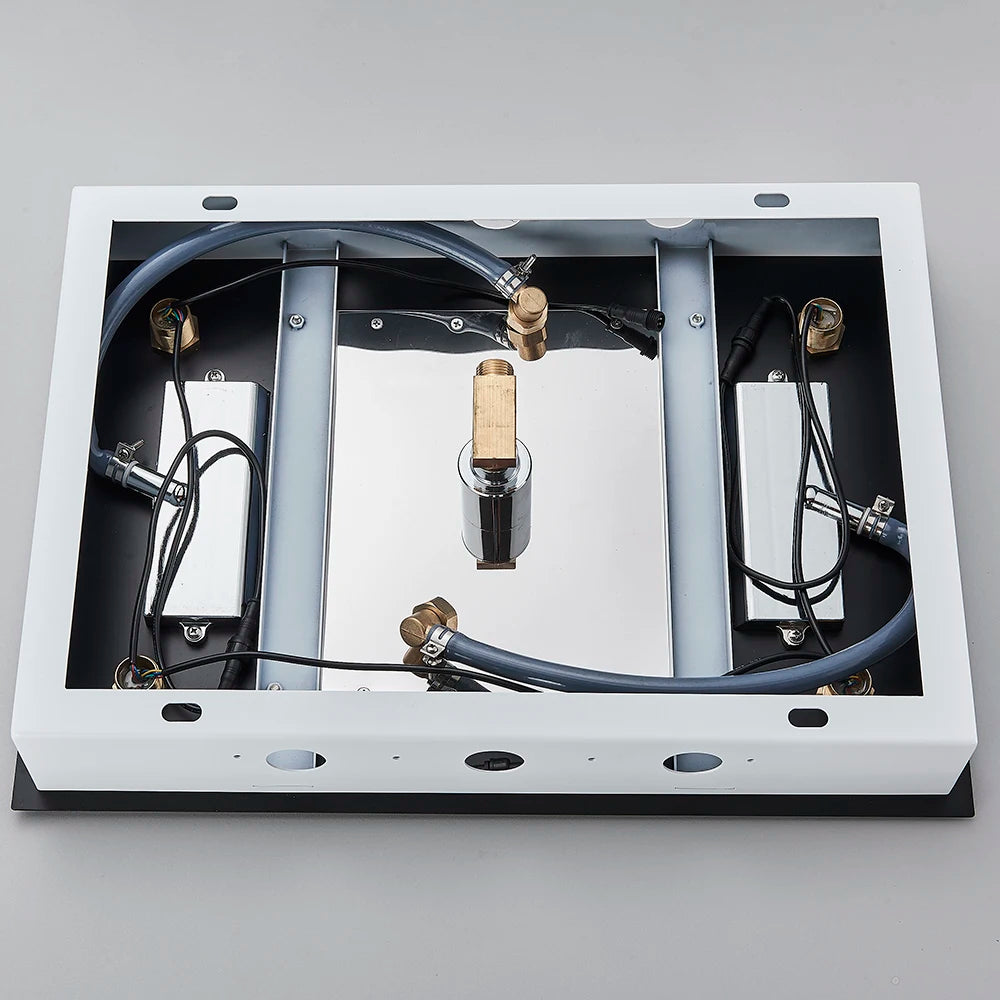 SAFLIHCAR CeilingMountedSmart Rainfall Shower Head With LED Remote Control Sensor