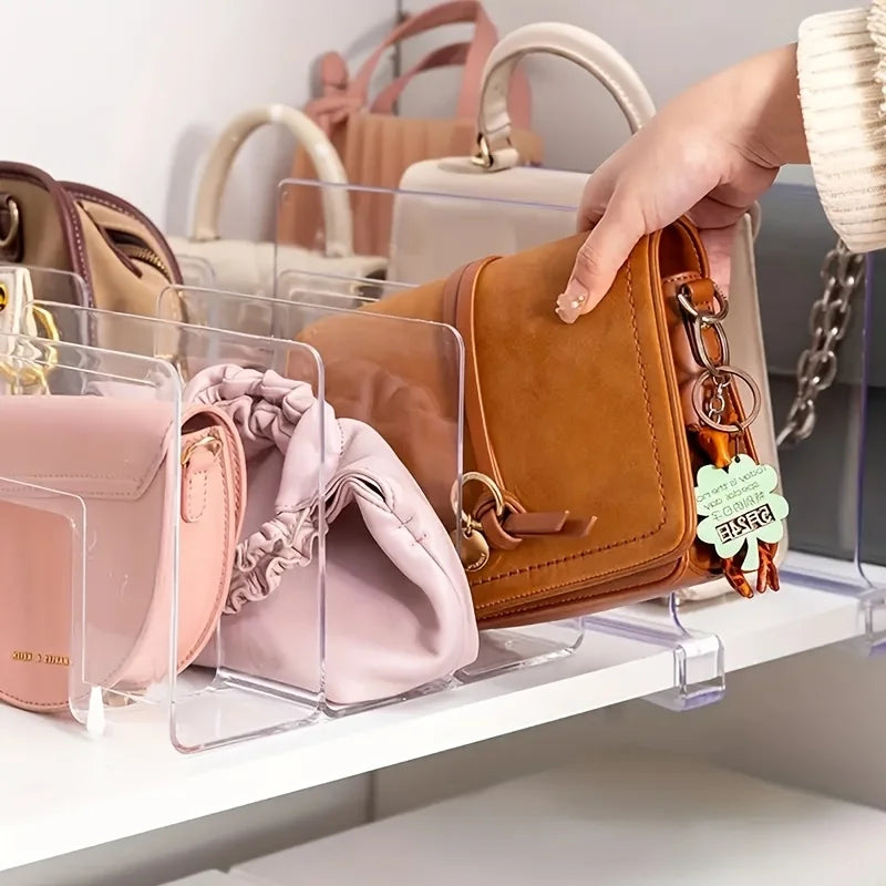 Versatile 4 Section Transparent Acrylic Storage Rack