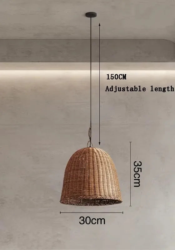 DRMIYA Bamboo Pendant Lamp Wabi Sabi Style Zen Home Lighting