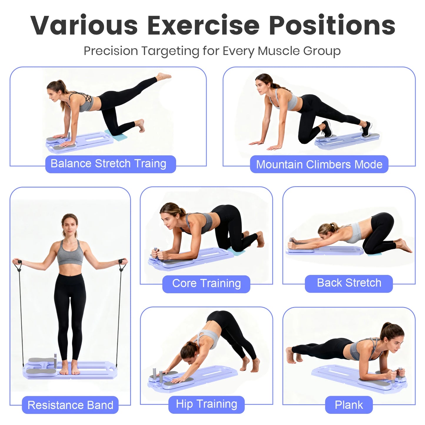 5-In-1 Foldable Pilates Abs Board For Core And Full-Body Fitness