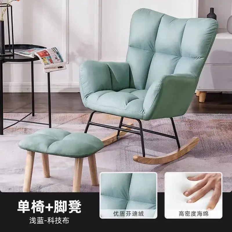TINGFANG Balcony Rocking Chair Modern Lounge For Living Room