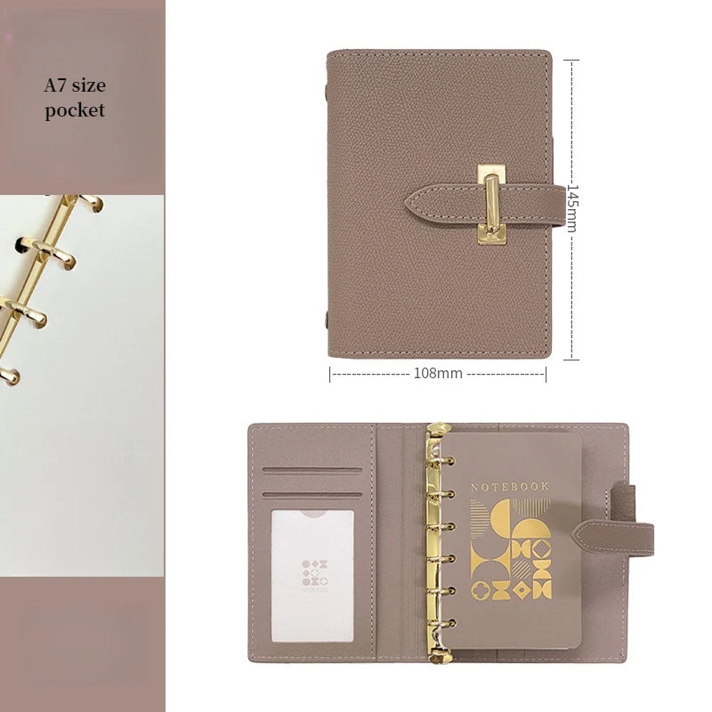 High-Concerned PU Leather Retro Business Diary Notebook Binder