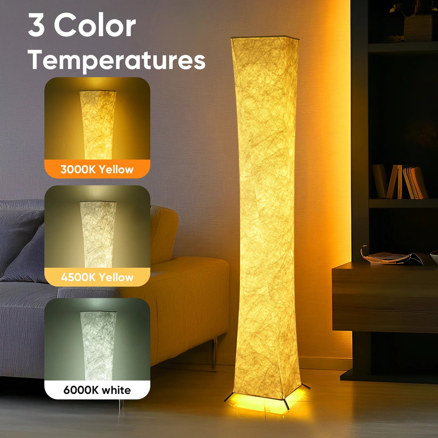 Soft Light Floor Lamp For Living Room With LED 3000K