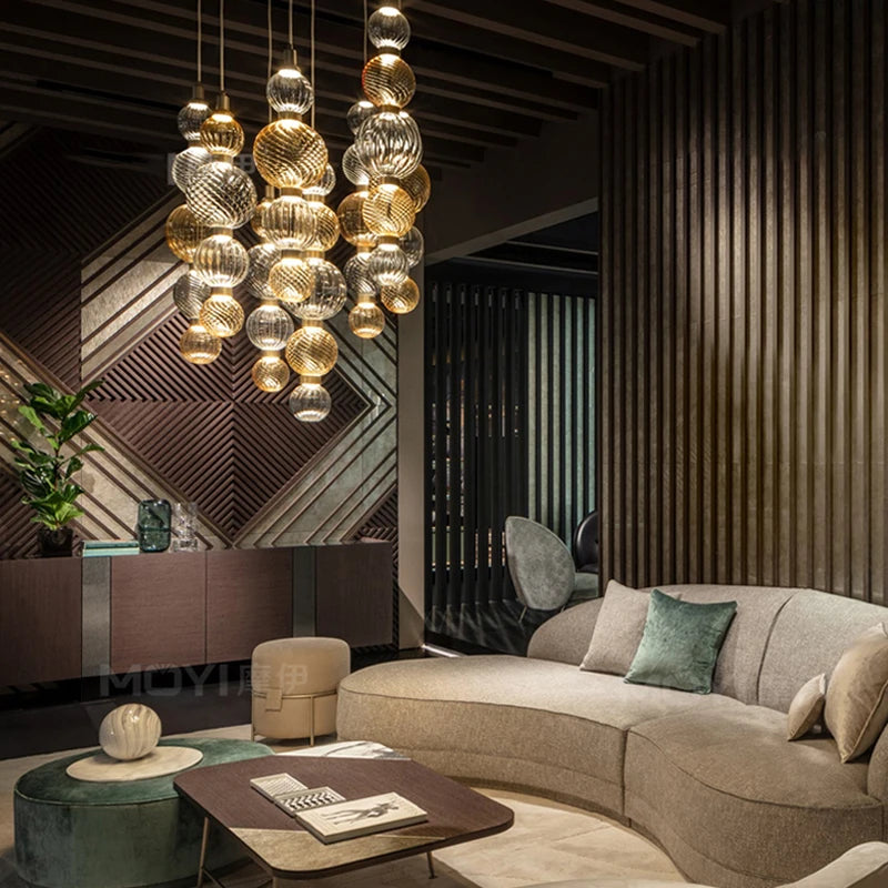 Glass LED Pendant Lamp For Dining Room And Kitchen